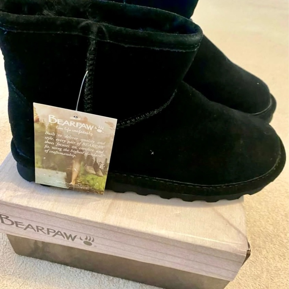 BearPaw Classic Black Boots